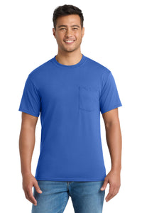 Port & Co Core Blend Pocket Tee - Royal