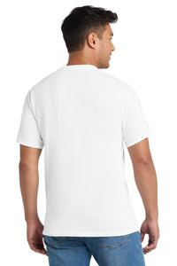 Port & Co Core Blend Pocket Tee - White Back