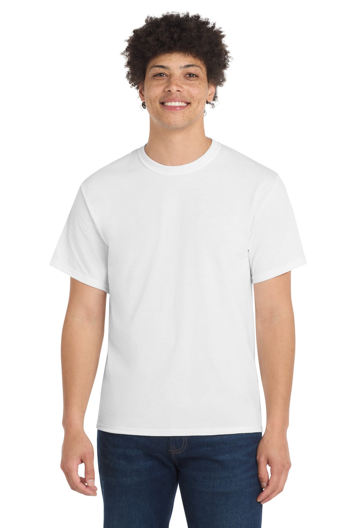 Port & Co Tall Core Blend Tee - White