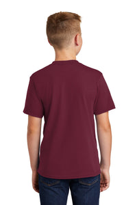 Port & Co Youth Core Blend Tee - Cardinal Back