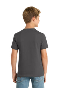 Port & Co Youth Core Blend Tee - Charcoal Back