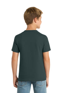 Port & Co Youth Core Blend Tee - Dark Green Back