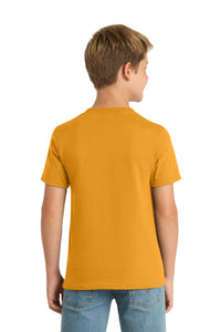 Port & Co Youth Core Blend Tee - Gold Back