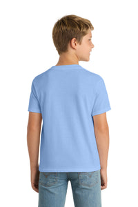 Port & Co Youth Core Blend Tee - Light Blue Back
