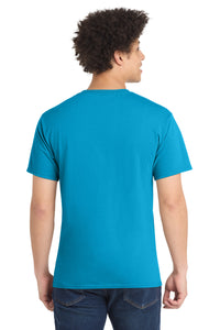 Port & Co Core Blend Tee - Neon Blue Back