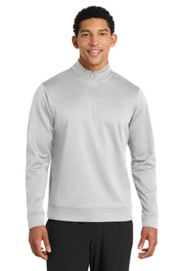 Port & Co Performance Fleece 1/4-Zip Pullover Sweatshirt - Silver