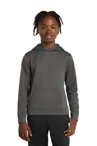 Port & Co Youth Performance Fleece Pullover Hooded Sweatshirt - Charcoal