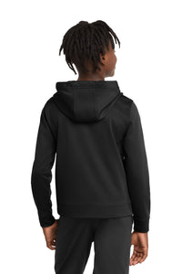 Port & Co Youth Performance Fleece Pullover Hooded Sweatshirt - Jet Black Back