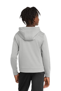 Port & Co Youth Performance Fleece Pullover Hooded Sweatshirt - Silver Back
