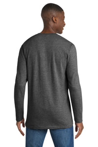 Port & Co Long Sleeve Bouncer Tee PC600LS - Dark Heather Grey Back