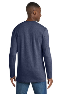 Port & Co Long Sleeve Bouncer Tee PC600LS - Team Navy Heather Back