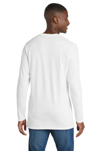 Port & Co Long Sleeve Bouncer Tee PC600LS - White Back