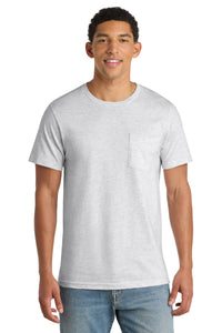 Port & Co Bouncer Pocket Tee PC600P - Ash