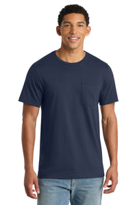 Port & Co Bouncer Pocket Tee PC600P - Navy Blue