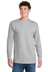 Port & Co Tall Long Sleeve Essential Tee - Ash