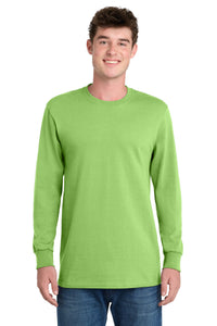Port & Co Tall Long Sleeve Essential Tee - Lime