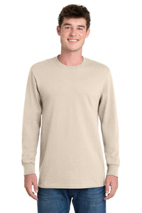 Port & Co Tall Long Sleeve Essential Tee - Natural