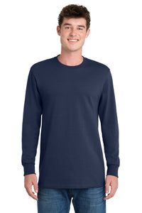 Port & Co Tall Long Sleeve Essential Tee - Navy