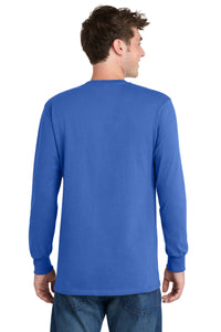 Port & Co Tall Long Sleeve Essential Tee - Royal Back