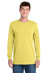 Port & Co Tall Long Sleeve Essential Tee - Yellow