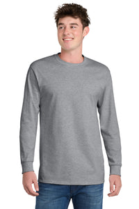 Port & Co Long Sleeve Essential Tee - Athletic Heather