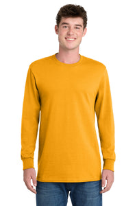 Port & Co Long Sleeve Essential Tee - Gold