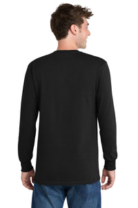 Port & Co Long Sleeve Essential Tee - Jet Black Back