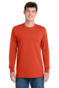 Port & Co Long Sleeve Essential Tee - Orange