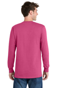 Port & Co Long Sleeve Essential Tee - Sangria Back