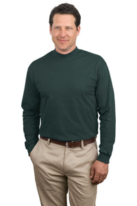 Port & Co Essential Mock Turtleneck - Dark Green