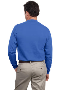 Port & Co Essential Mock Turtleneck - Royal Back