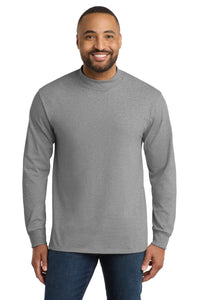 Port & Co Essential Mock Turtleneck - Athletic Heather