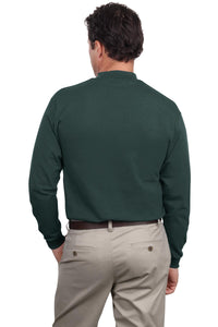 Port & Co Essential Mock Turtleneck - Dark Green Back