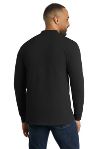 Port & Co Essential Mock Turtleneck - Jet Black Back