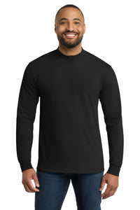 Port & Co Essential Mock Turtleneck - Jet Black