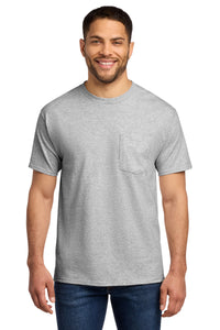 Port & Co Tall Essential Pocket Tee - Ash