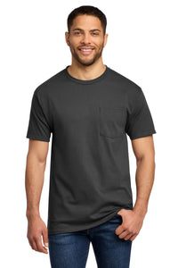 Port & Co Tall Essential Pocket Tee - Charcoal