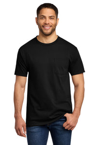 Port & Co Tall Essential Pocket Tee - Jet Black