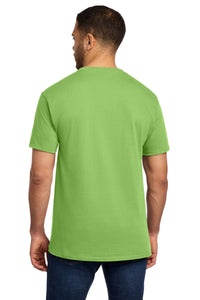 Port & Co Tall Essential Pocket Tee - Lime Back