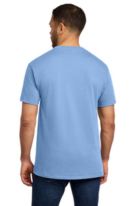 Port & Co Essential Pocket Tee - Light Blue Back