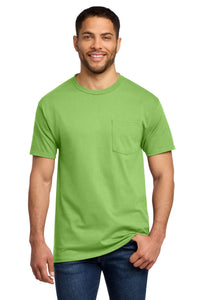 Port & Co Essential Pocket Tee - Lime