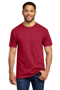 Port & Co Essential Pocket Tee - Red