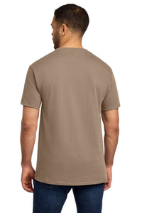 Port & Co Essential Pocket Tee - Sand Back