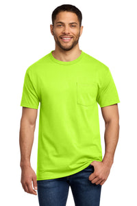 Port & Co Essential Pocket Tee - S. Green