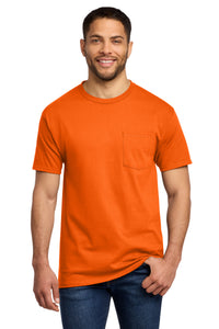 Port & Co Essential Pocket Tee - S. Orange