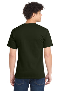 Port & Co Tall Essential Tee - Olive Back