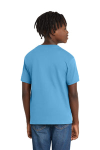 Port & Co Youth Essential Tee - Aquatic Blue Back