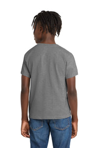 Port & Co Youth Essential Tee - Athletic Heather Back