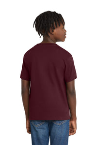 Port & Co Youth Essential Tee - Athletic Maroon Back