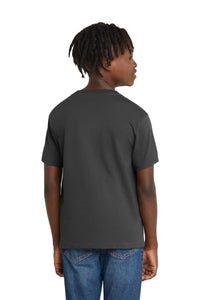 Port & Co Youth Essential Tee - Charcoal Back